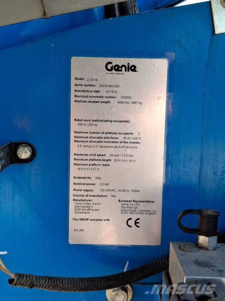 Genie Z33/18 Elevadores braços articulados