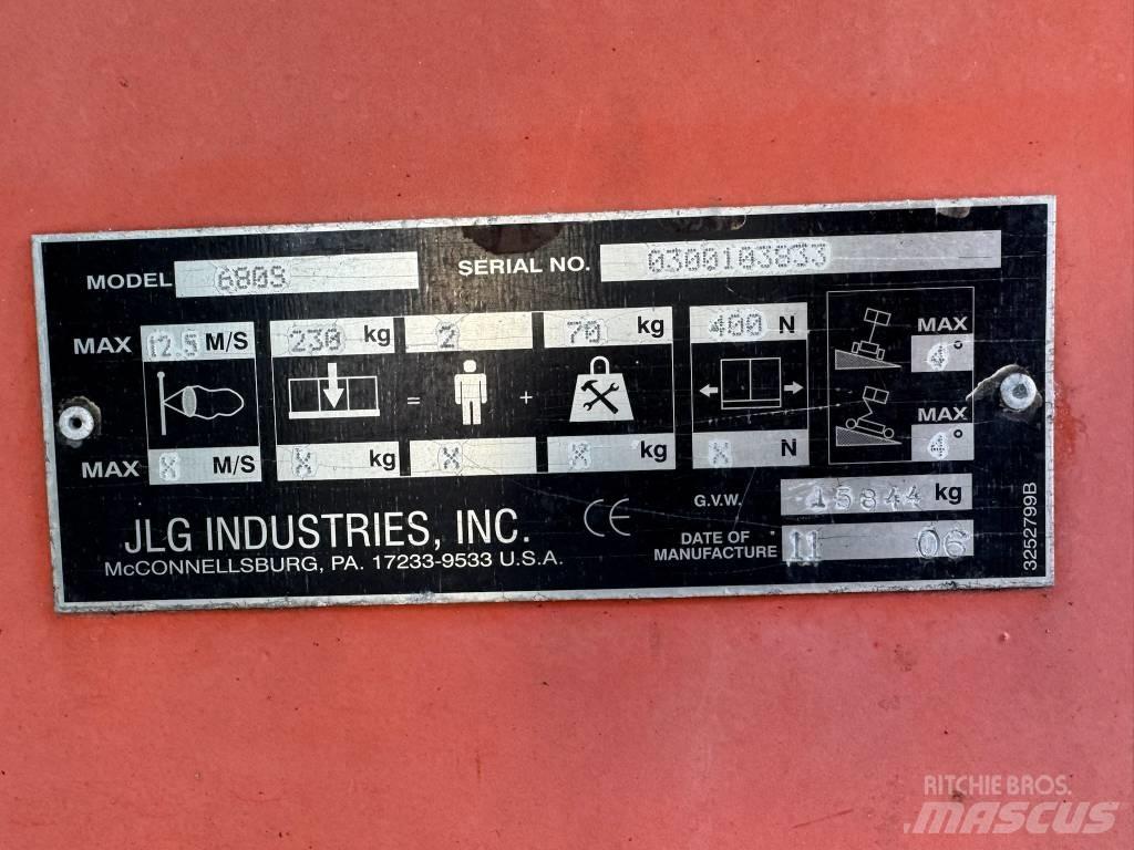 JLG 680 S Elevadores braços Telescópicos