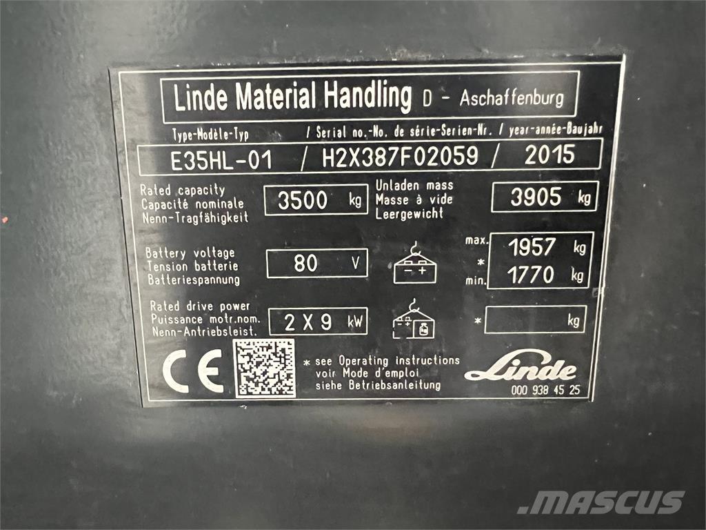 Linde E35HL-01 Empilhadores eléctricos