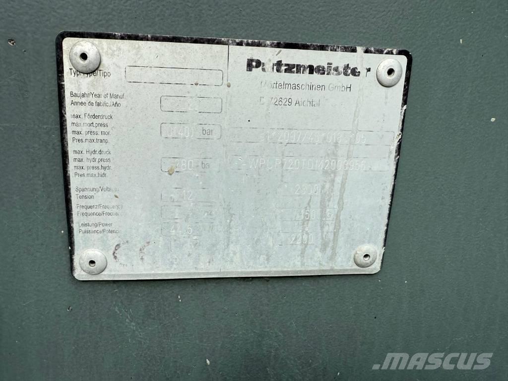 Putzmeister P 720 TD Camiões bomba Betão