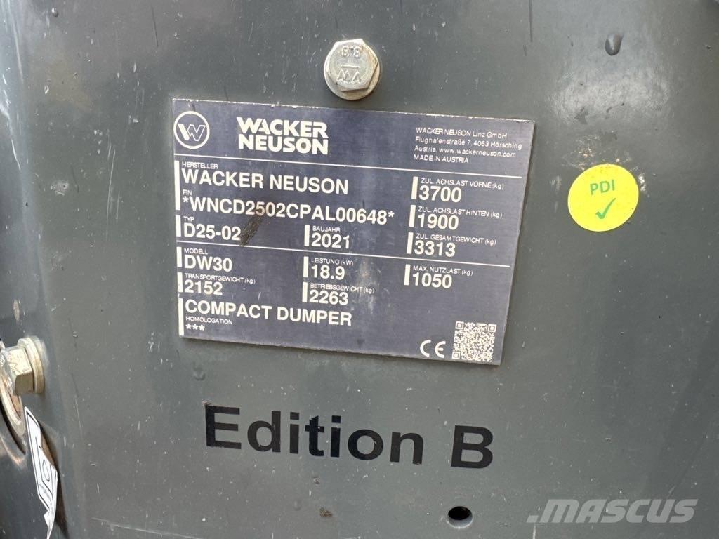 Wacker Neuson DW30 Dumpers de obras