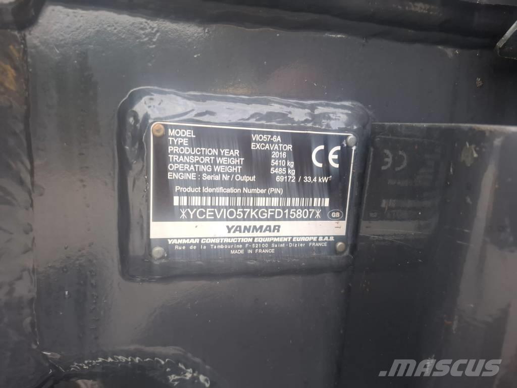 Yanmar vio 57-6A Mini Escavadoras <7t