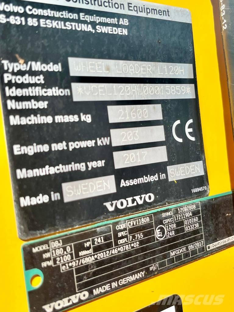 Volvo L 120 H Pás carregadoras de rodas