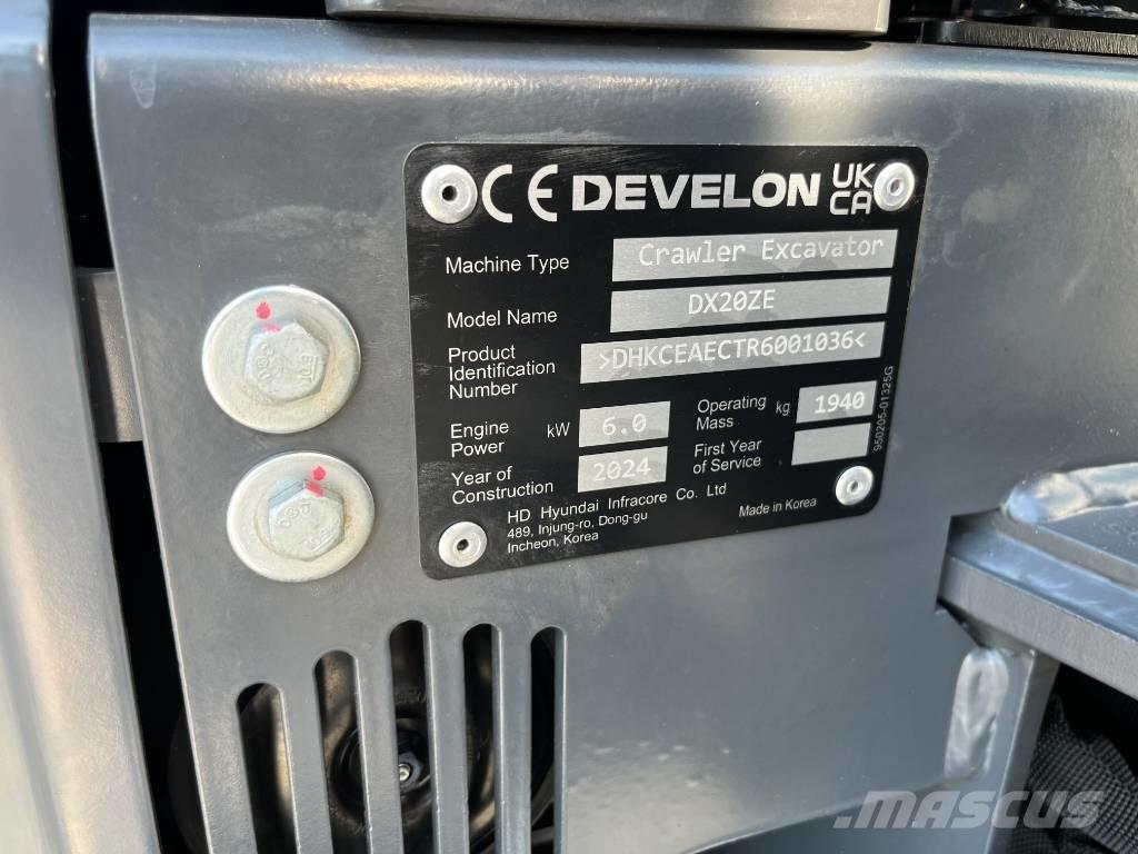 Develon DX 20 ZE Mini Escavadoras <7t