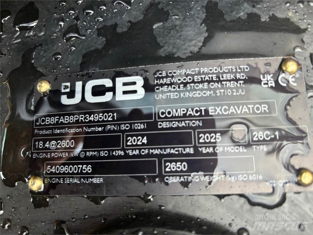 JCB 26C-1 Mini Escavadoras <7t