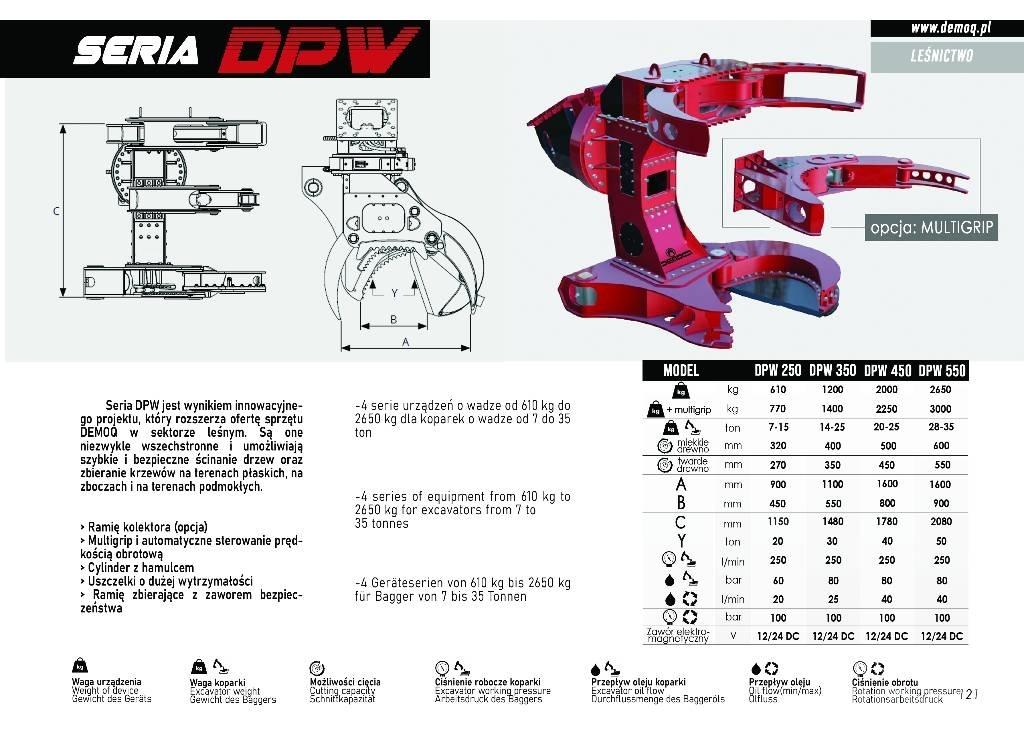  DEMOQ DPW250 Garras
