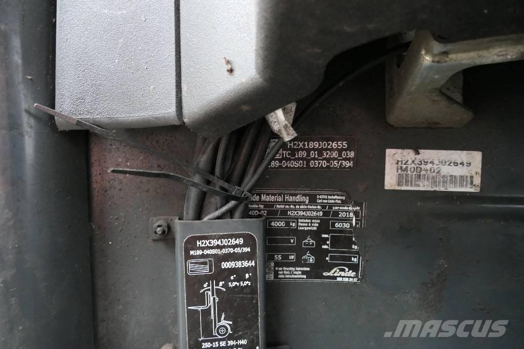Linde H 40 D-02 Empilhadores Diesel