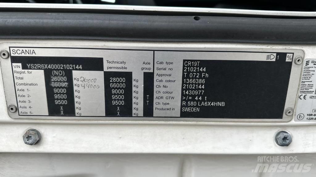 Scania R 580 Tractores (camiões)