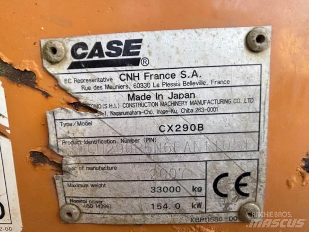 CASE CX290B Escavadoras de rastos