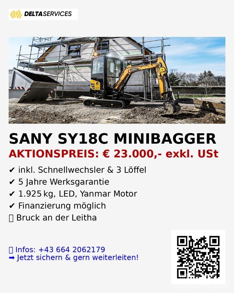 Sany SY 18 C Mini Escavadoras <7t