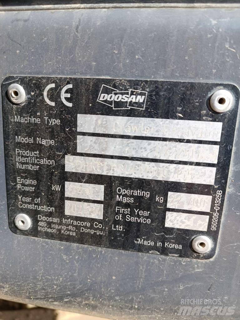 Doosan DX 225 LC-5 Escavadoras de rastos