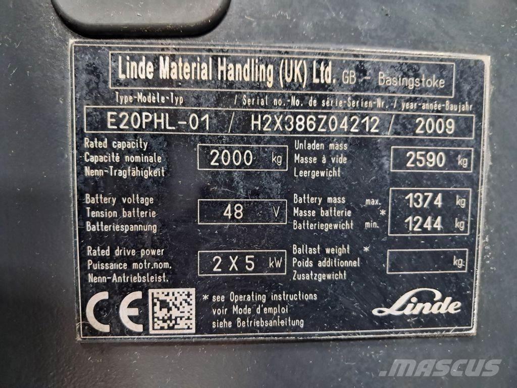 Linde E20PHL-01 Empilhadores eléctricos