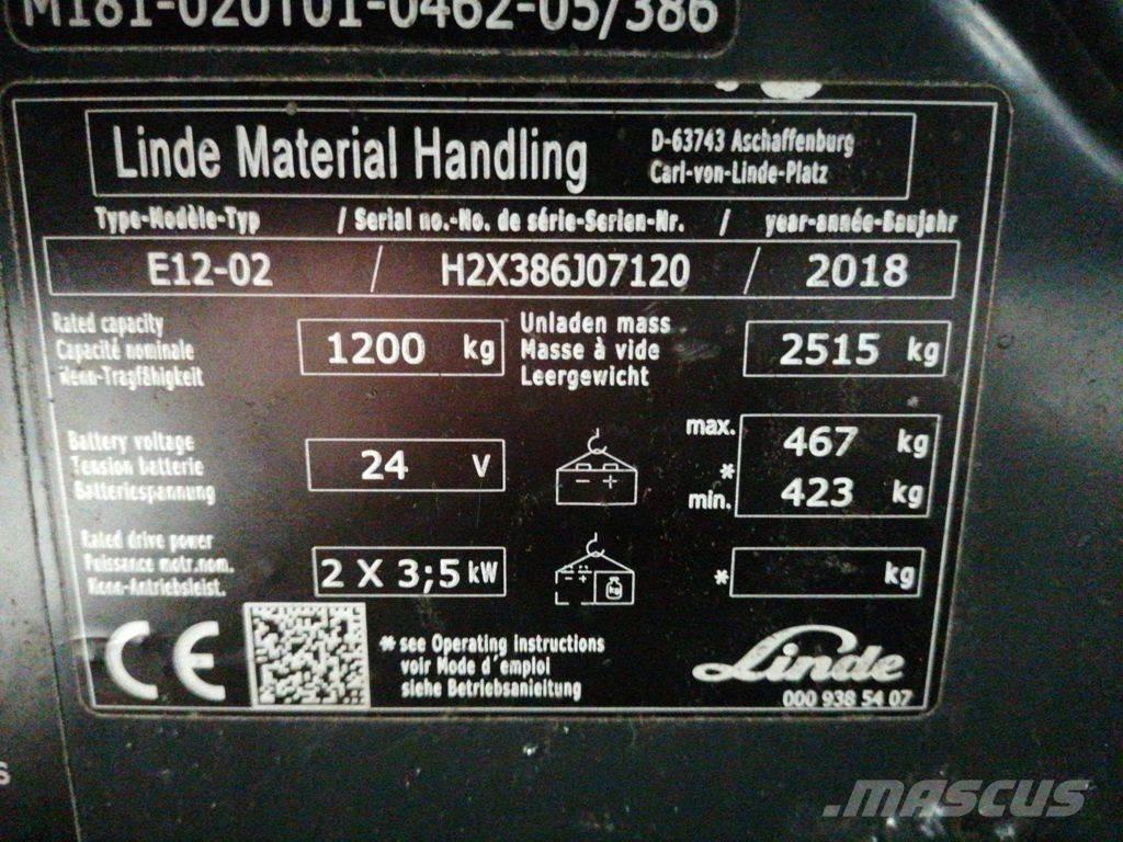 Linde E12-02 Empilhadores eléctricos