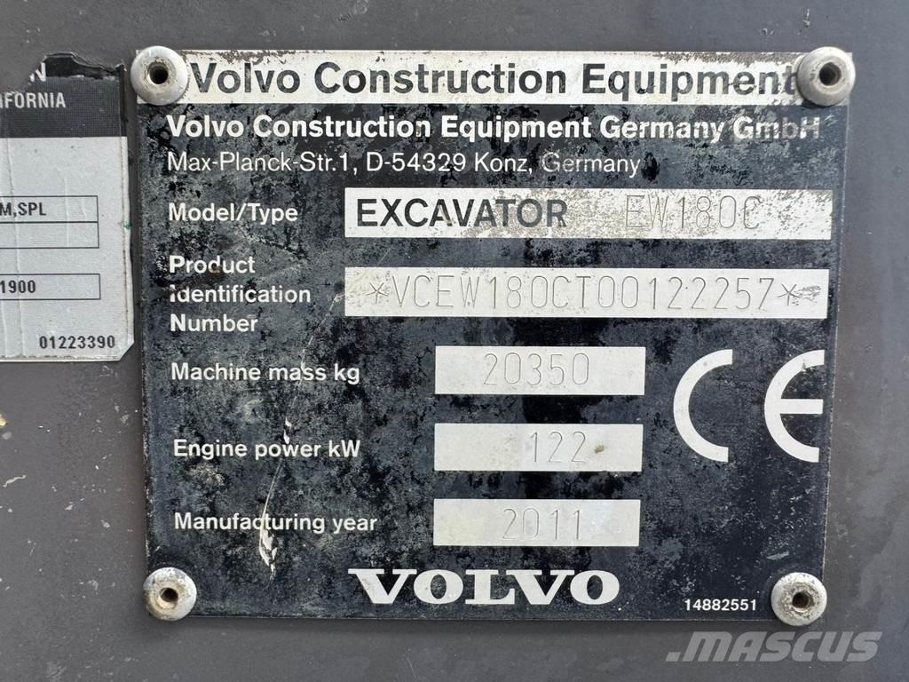 Volvo EW180C Escavadoras de rodas