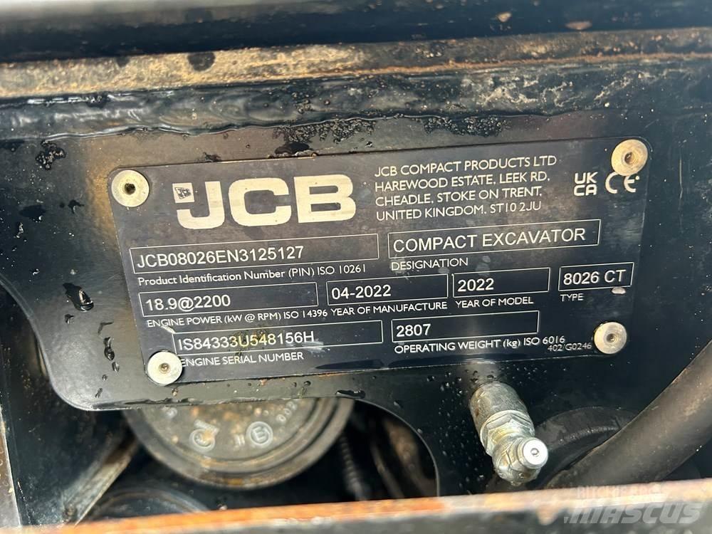 JCB 8026 CTS Mini Escavadoras <7t