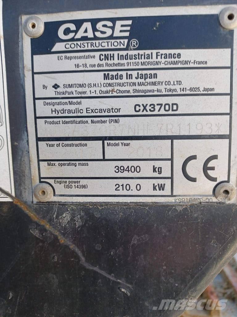 CASE CX 370 D Escavadoras de rastos