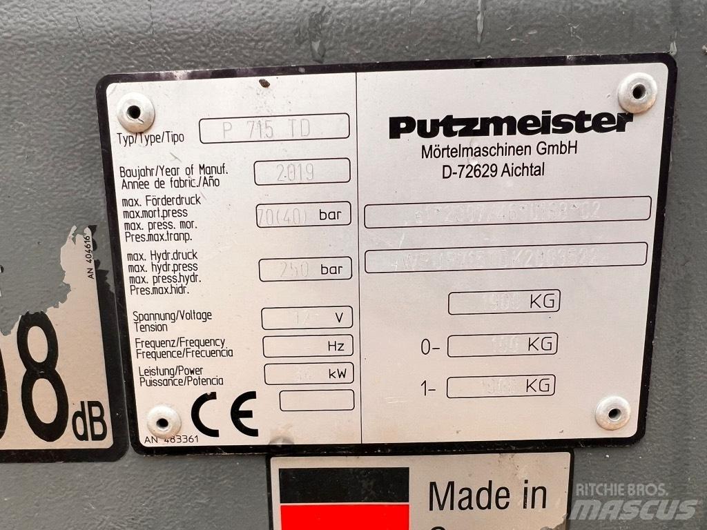 Putzmeister P 715 TD Camiões bomba Betão