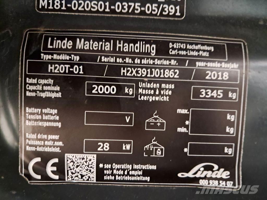 Linde H20T-01 Empilhadores a gás