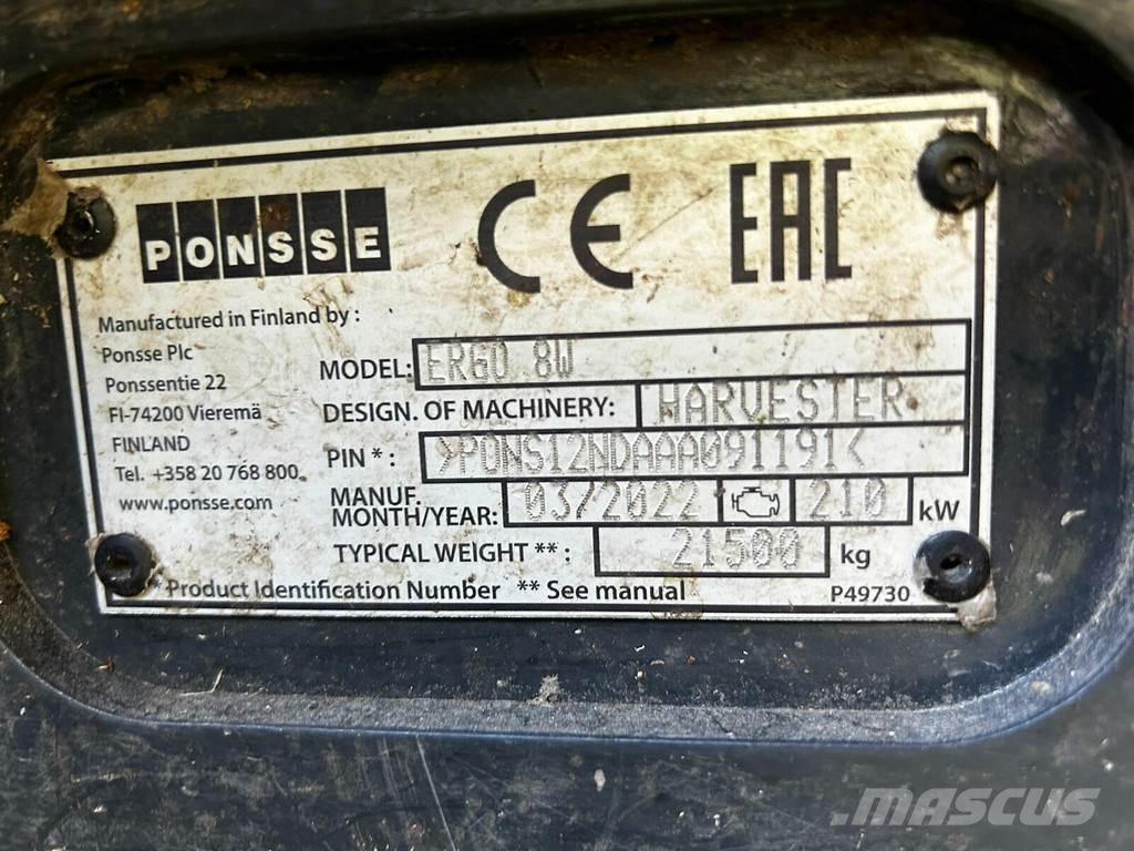 Ponsse Ergo 8W Processadores florestais