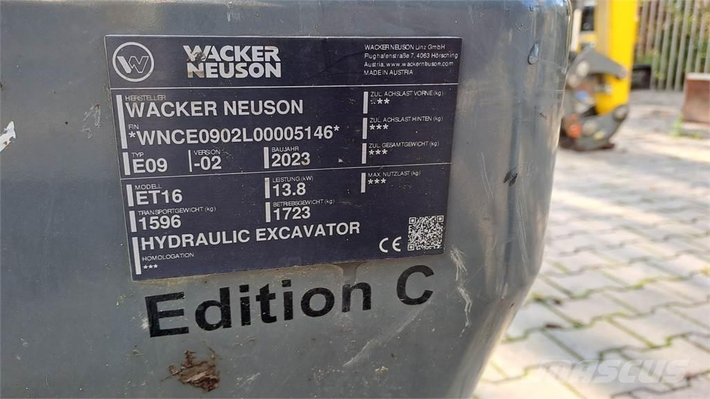 Wacker Neuson ET16 Escavadoras de rastos
