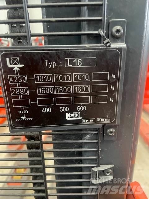Linde L16 Empilhador para operador externo