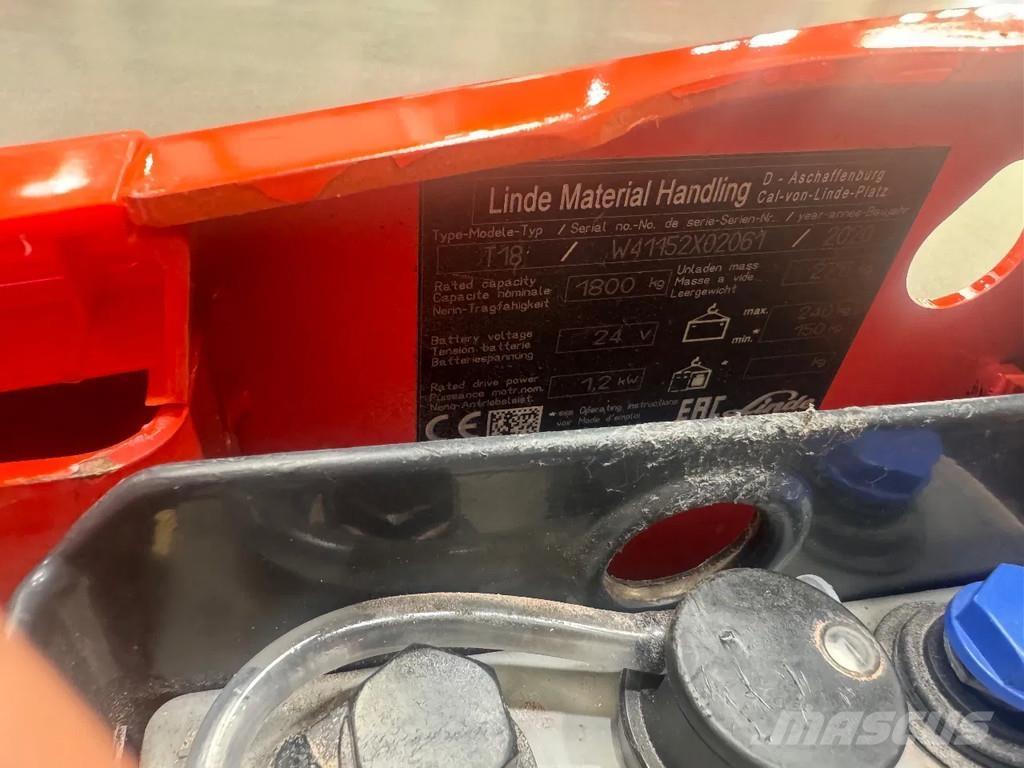 Linde T 18 Porta palettes