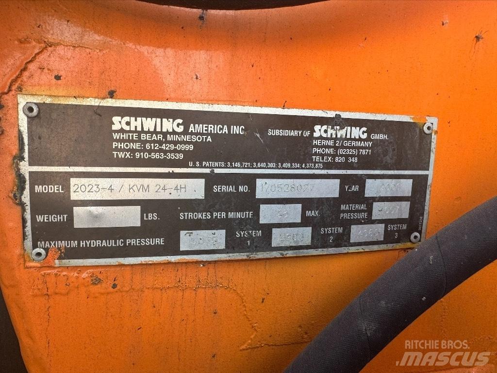 Schwing KVM 24-4H Camiões bomba Betão