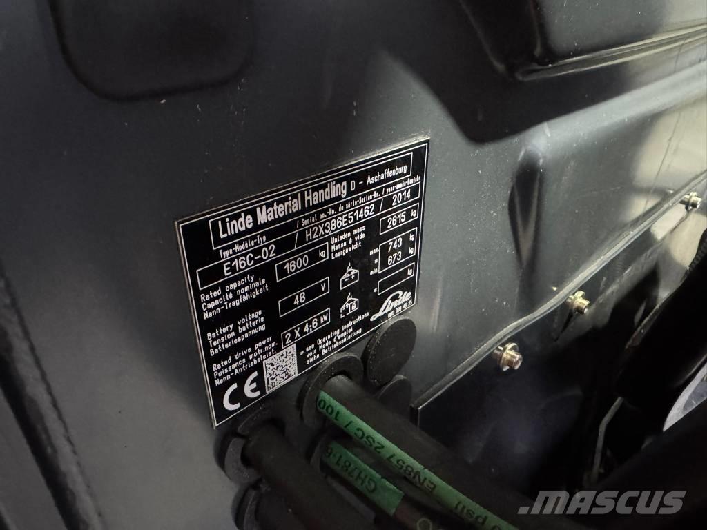 Linde E 16 C-02 Empilhadores eléctricos
