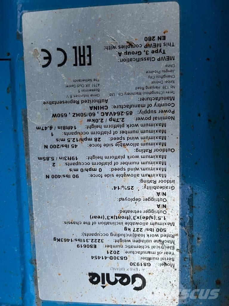 Genie GS 1930E-Drive Elevadores de tesoura