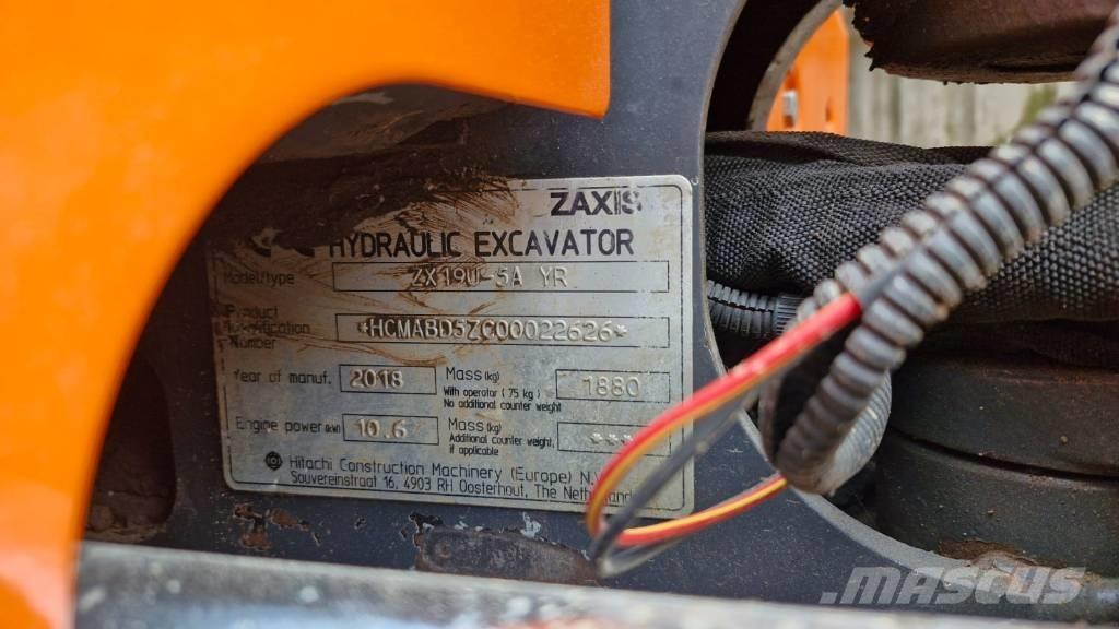Hitachi ZX 19 U-5 Mini Escavadoras <7t