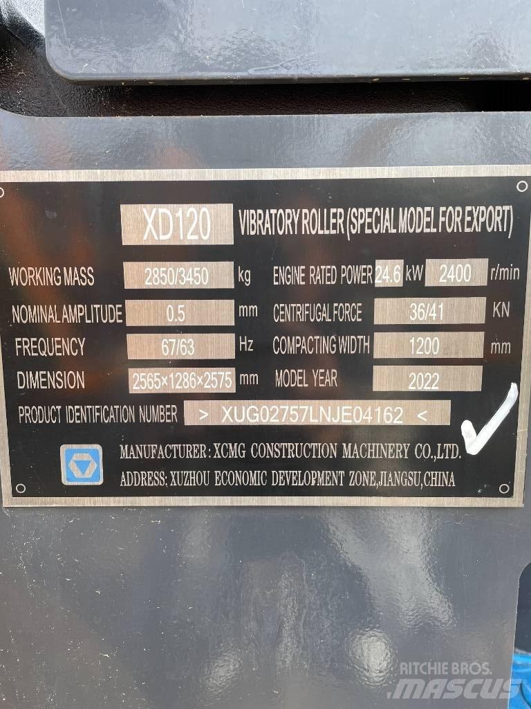 XCMG XD120 Cilindros Compactadores tandem