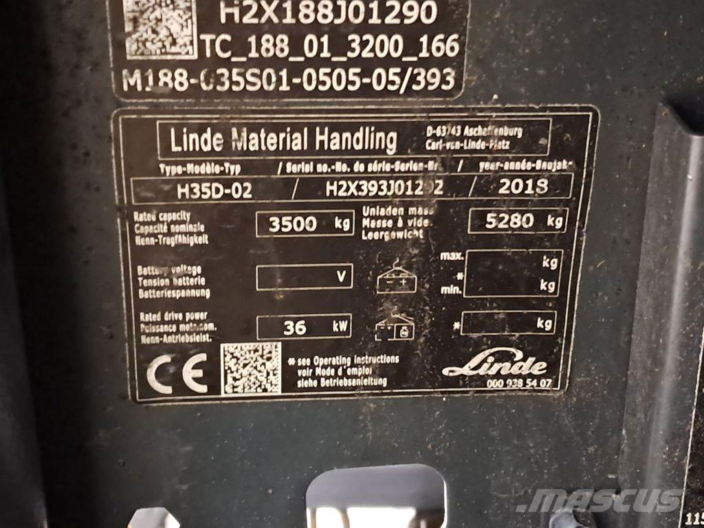 Linde H35D-02 Empilhadores Diesel