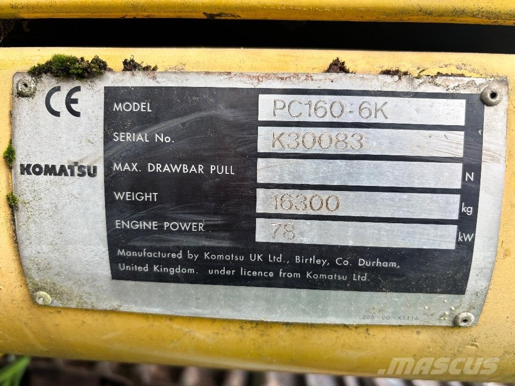 Komatsu PC 160-6K Escavadoras de rastos