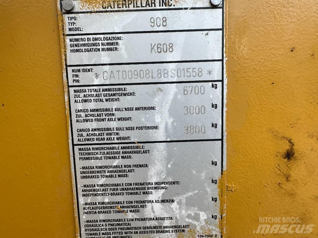 CAT 908 Pás carregadoras de rodas