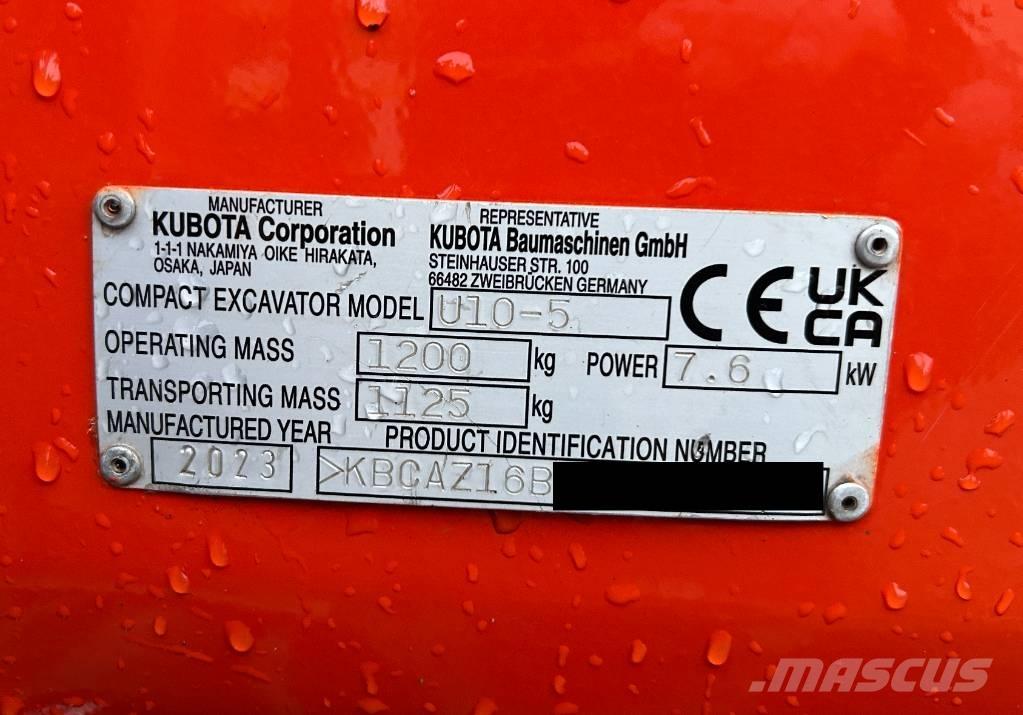 Kubota U 10-5 Mini Escavadoras <7t