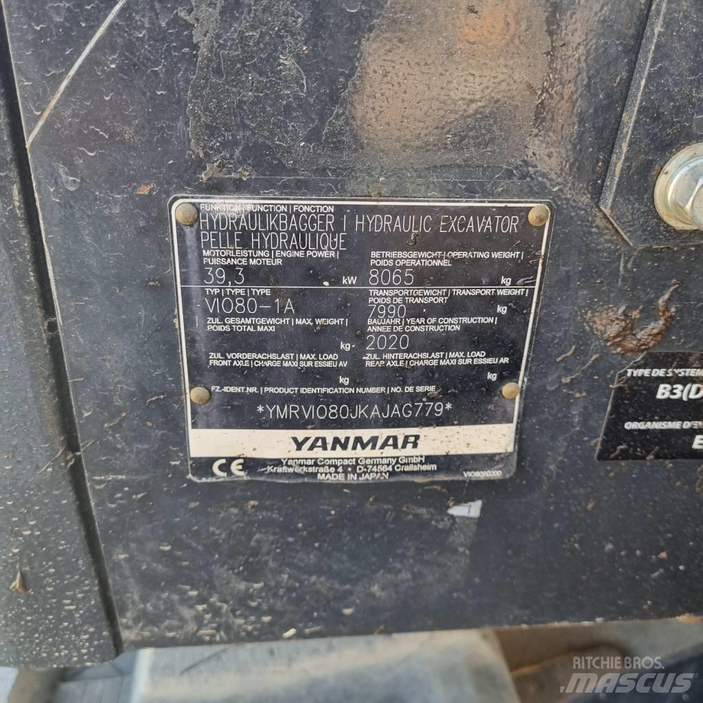 Yanmar Vio 80-1A Escavadoras Midi 7t - 12t