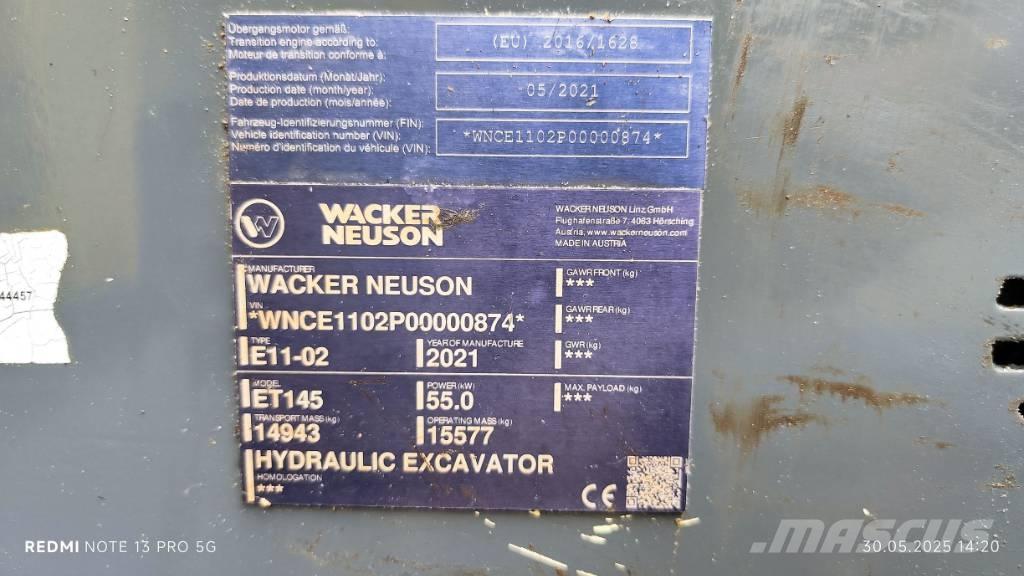 Wacker Neuson ET 145 Escavadoras de rastos