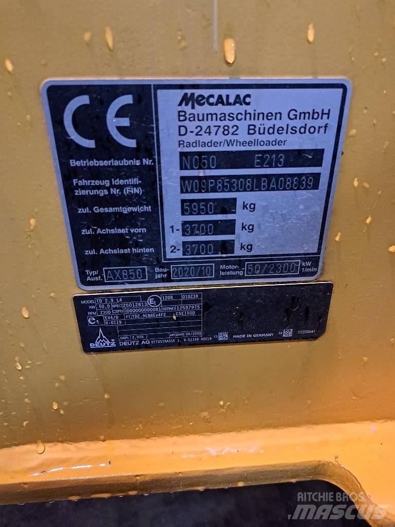 Mecalac AX 850 Pás carregadoras de rodas