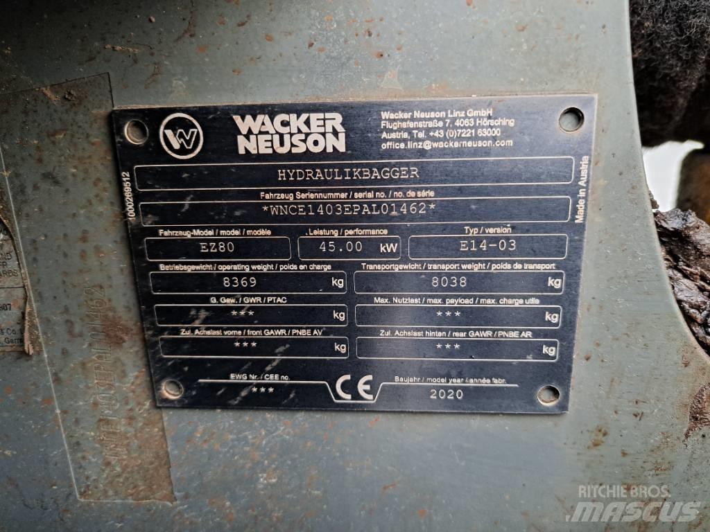Wacker Neuson EZ80 Escavadoras de rastos