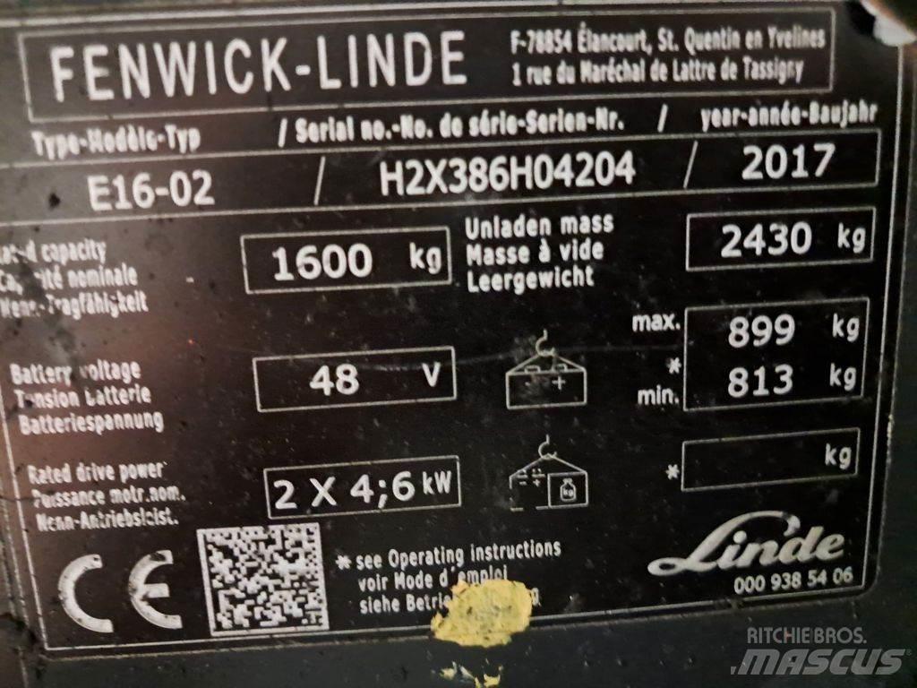 Linde E16-02 Empilhadores eléctricos
