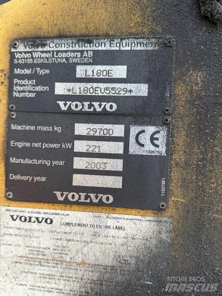 Volvo L 180 E Pás carregadoras de rodas