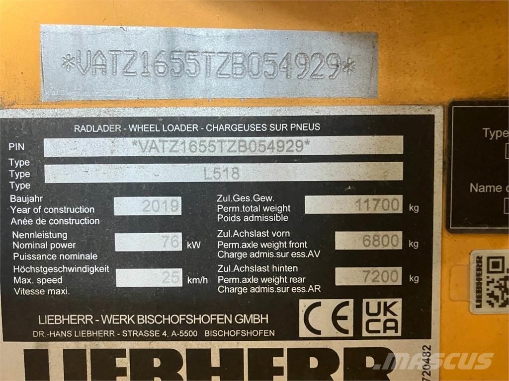 Liebherr L518 Pás carregadoras de rodas