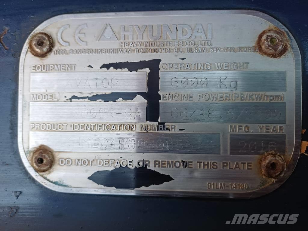 Hyundai 60cr-9a Mini Escavadoras <7t