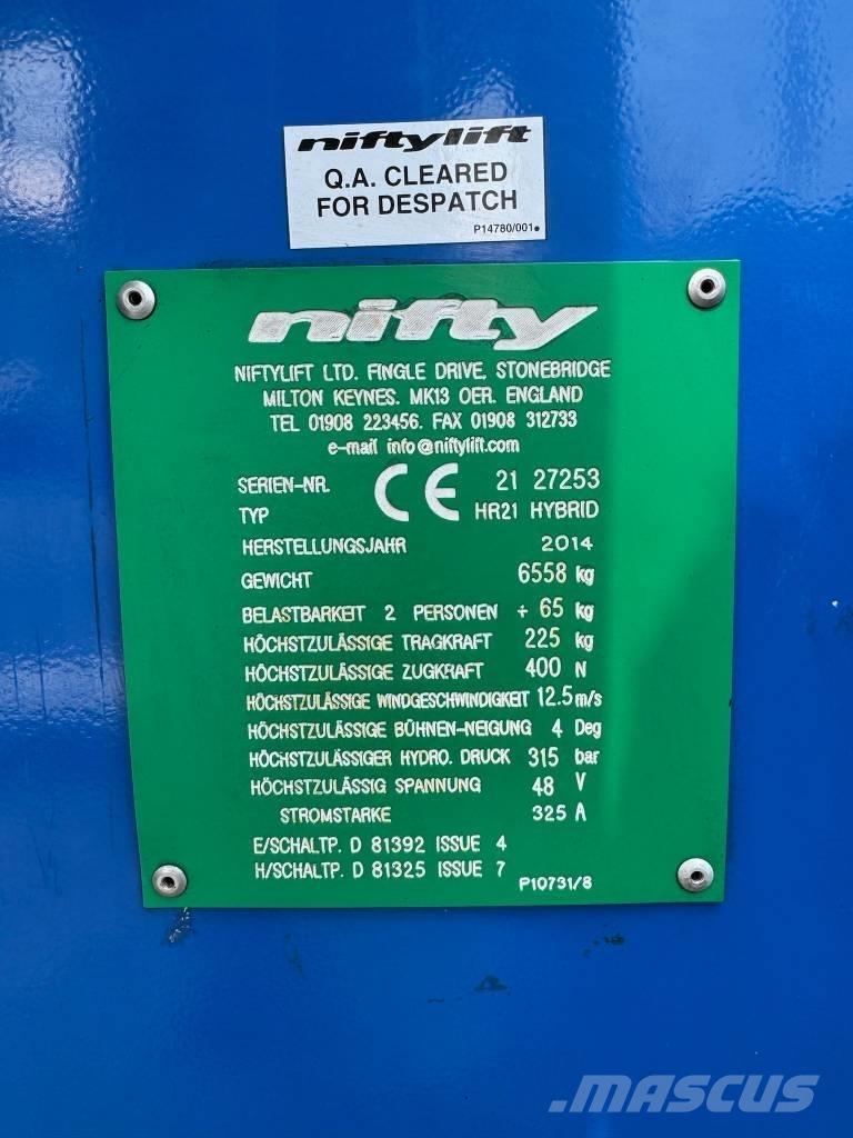 Niftylift HR 21 D E Elevadores braços articulados