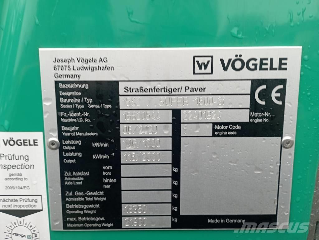 Vögele Super 1600-3i Pavimentadoras de asfalto