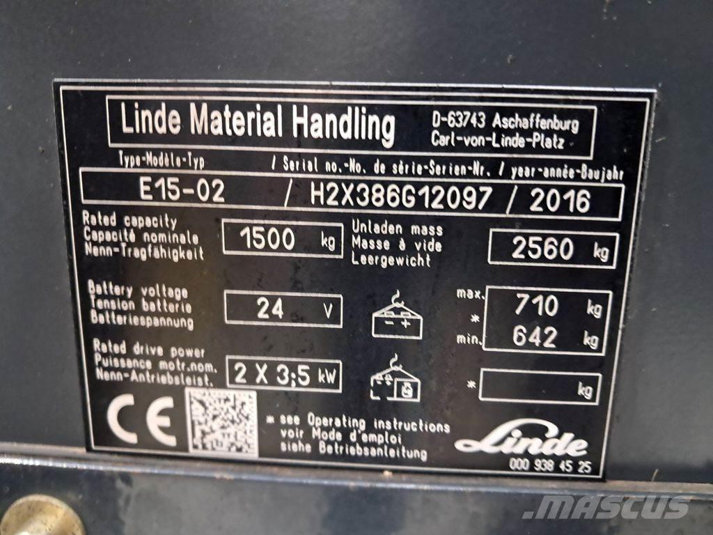 Linde E15-02 Empilhadores eléctricos