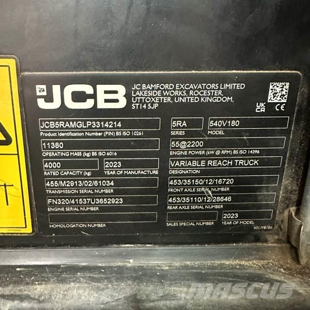 JCB 540-180 Manipuladores telescópicos