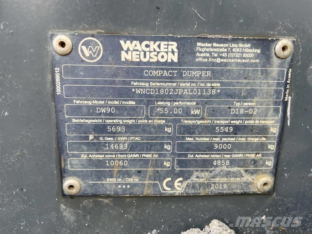 Wacker Neuson DW 90 Dumpers de obras