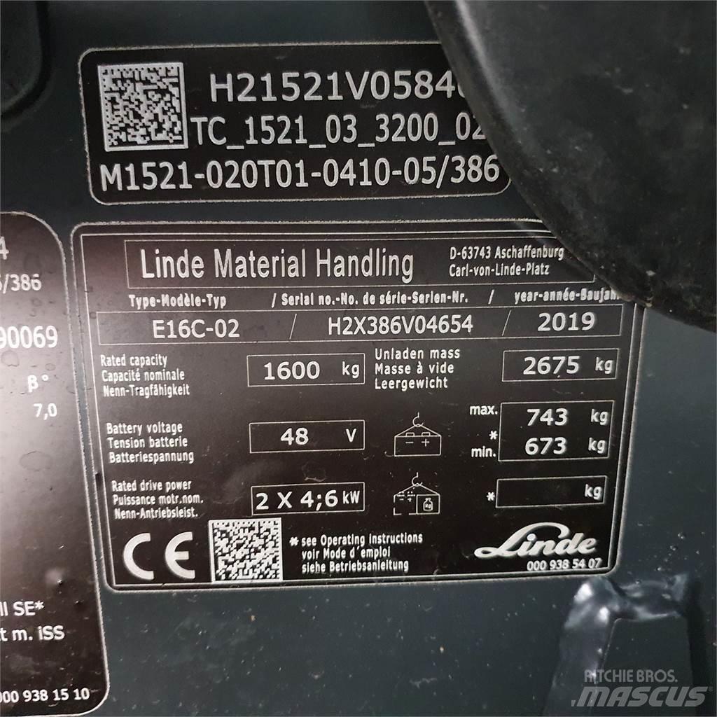 Linde E16C Empilhadores eléctricos