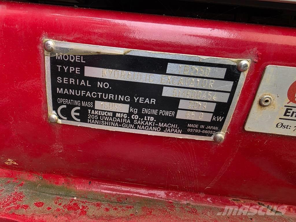 Takeuchi TB 2150 Escavadoras de rastos